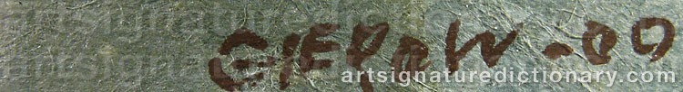 Signature by Gösta GIEROW