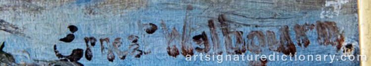 Signature by Ernest Charles WALBOURN