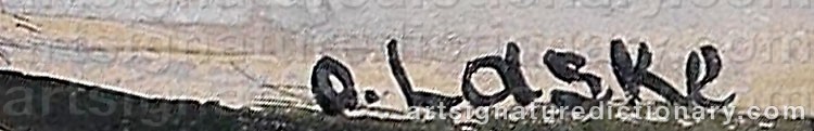 Signature by Oskar LASKE