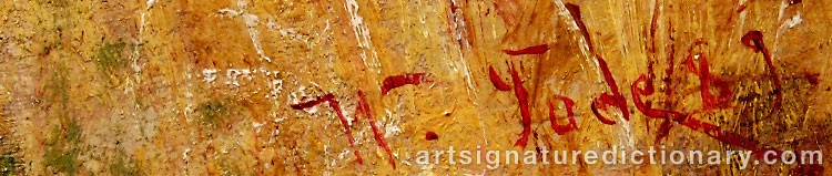 Signature by Knut Gustaf Waldemar TODE