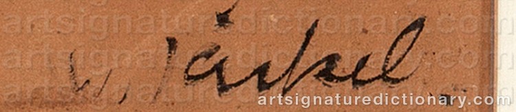 Authentic signature by Willi JÄCKEL on Painting/Watercolour artwork