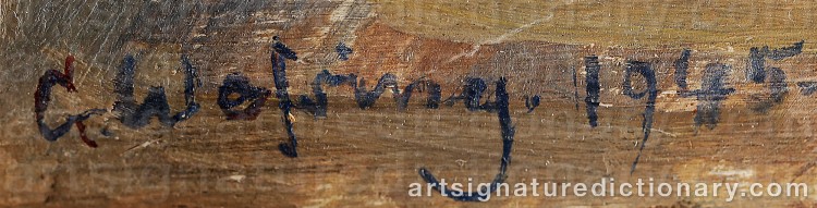 Authentic signature by Gunnar WEFRING on  artwork