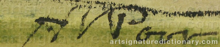 Authentic signature by Henry Varnum POOR on  artwork