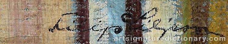 Authentic signature by Filip LILJESON on Painting/Watercolour artwork