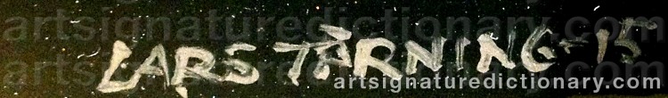 Authentic signature by Lars TÄRNING on Painting/Watercolour artwork