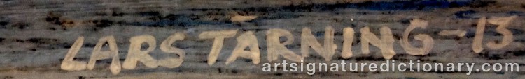 Authentic signature by Lars TÄRNING on Painting/Watercolour artwork