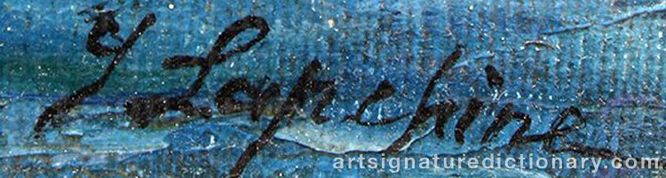 Authentic signature by Georgi Alexandrovich LAPCHINE on Painting/Watercolour artwork