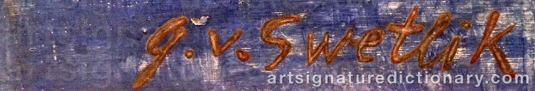 Signature by Georges Von SWETLIK