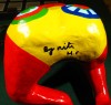 Close-up details showing Niki De SAINT-PHALLE signature forgery characteristics