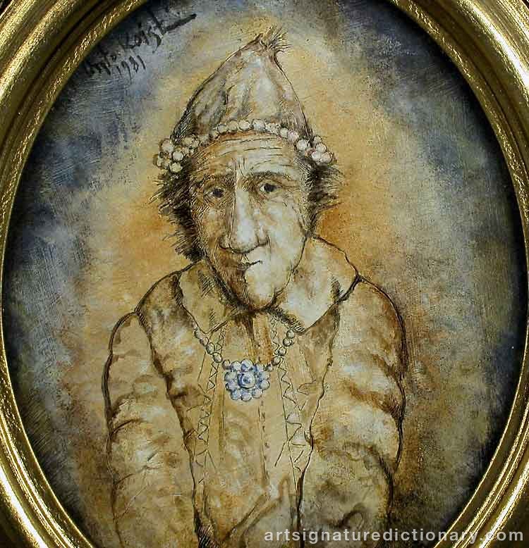 Close-up details showing Unto KOISTINEN signature forgery characteristics