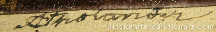 Authentic signature by Carl August THOLANDER on  artwork