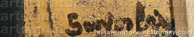 Authentic signature by Jean SOUVERBIE on artwork