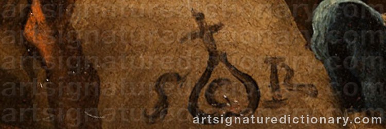 Authentic signature by Clemente SPERA on  artwork
