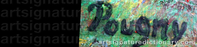 Authentic signature by Jean POUGNY on artwork