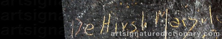 Authentic signature by De Hirsh MARGULES on  artwork