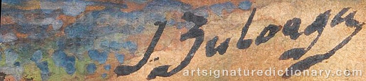 Authentic signature by Ignacio ZULOAGA Y ZABALETA on Painting/Watercolour artwork