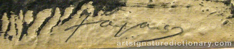 Forged signature of Antoni TAPIES