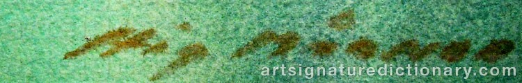 Authentic signature by Stig MÅNSSON on artwork
