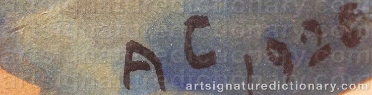 Authentic signature by Arturo CIACELLI on Painting/Watercolour artwork