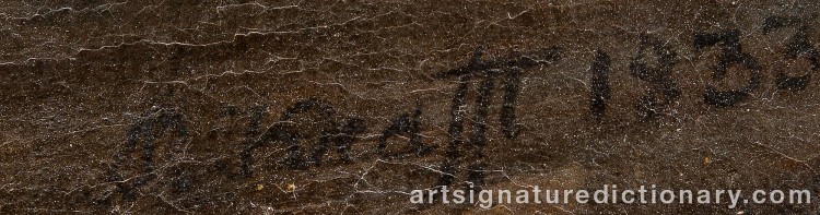 Authentic signature by Per (The Younger) KRAFFT on Painting/Watercolour artwork
