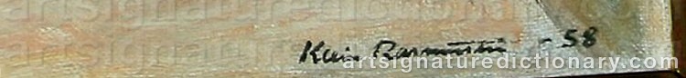 Authentic signature by Frederik KLEIN RASMUSSEN on  artwork