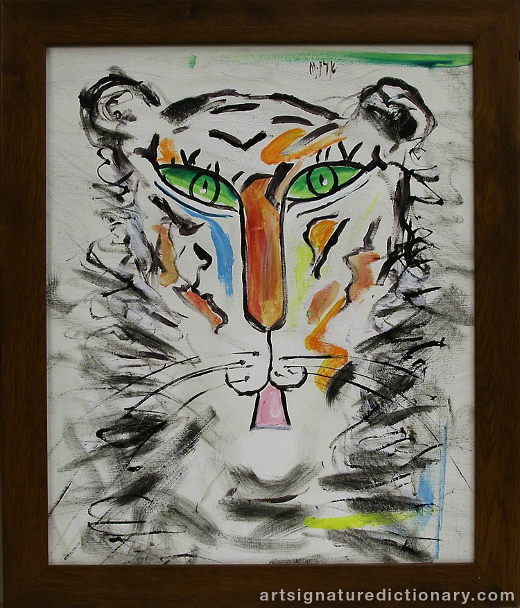 Close-up details showing Madelaine ‘M Pyk’ PYK signature forgery characteristics