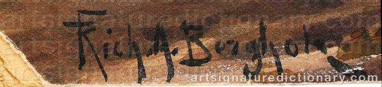 Authentic signature by Richard Alexandrovich BERGHOLZ on artwork