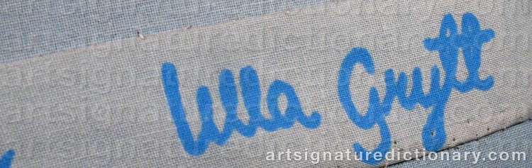 Authentic signature by Ulla GRYTT on Other artwork