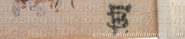 Authentic signature by Myles Birket FOSTER on  artwork