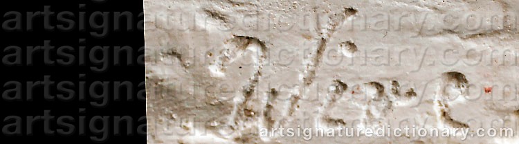 Authentic signature by Wive LARSSON on artwork