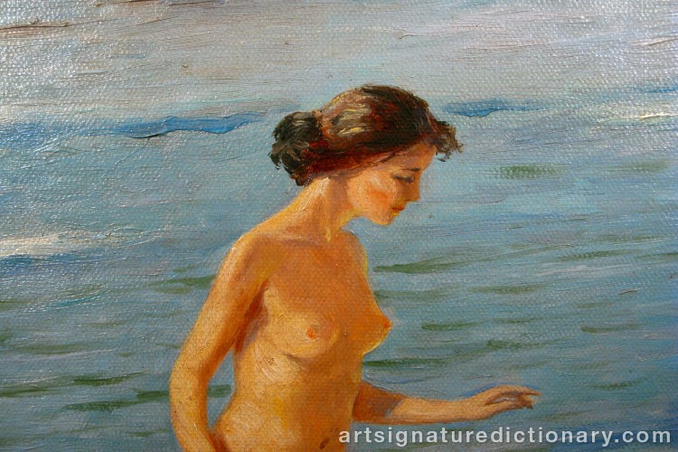 Close-up details showing Paul FISCHER signature forgery characteristics