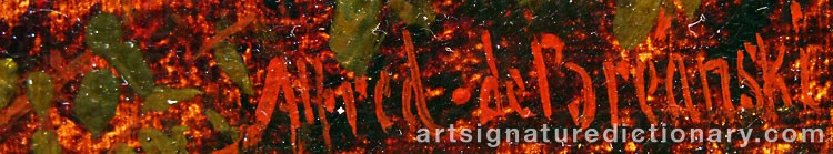 Signature by Alfred Fontville De The Younger BREANSKI