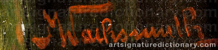 Authentic signature by Maximilian WACHSMUTH on  artwork
