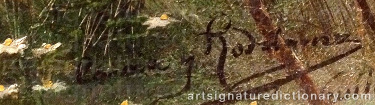 Authentic signature by Manuel GARCIA Y RODRIGUEZ on Painting/Watercolour artwork