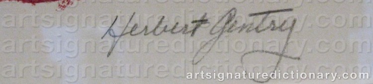 Signature by Herbert GENTRY