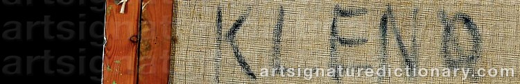 Authentic signature by Evgenij Eugenij KLENØ on artwork