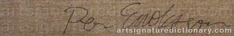 Authentic signature by Per ENOKSSON on  artwork