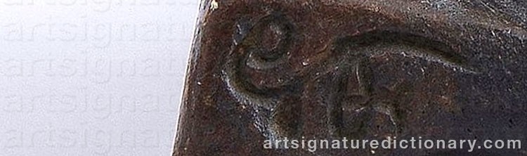 Authentic signature by Gunnar FINNE on  artwork