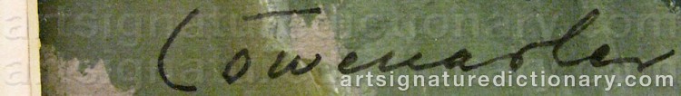 Authentic signature by Kjell LÖWENADLER on Painting/Watercolour artwork
