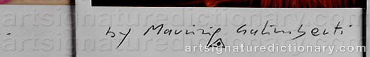Authentic signature by Maurizio GALIMBERTI on artwork
