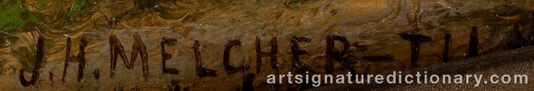 Authentic signature by Jan Hermanus Melcher TILMES on  artwork