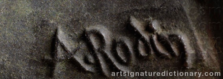 Signature by Auguste RODIN