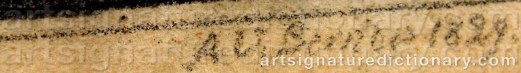 Authentic signature by Anton Ulrik BERNDES on artwork