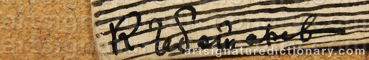 Authentic signature by Konstantin K. CEBOTAREV on artwork