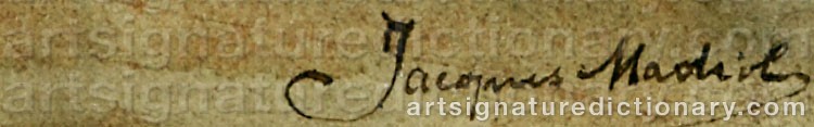 Authentic signature by Jacques MADIOL on  artwork