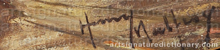 Authentic signature by Henry MALFROY on  artwork