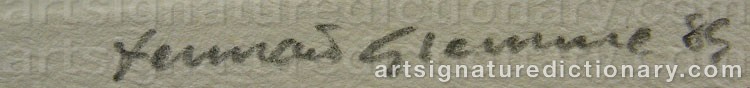 Authentic signature by Lennart GLEMME on artwork