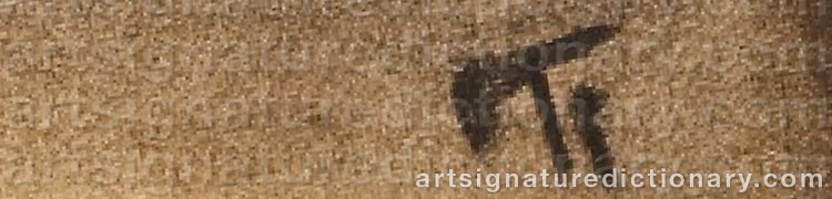 Authentic signature by Oleg GROSSE on artwork