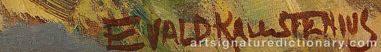 Signature by Evald KALLSTENIUS