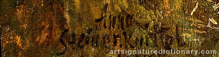 Authentic signature by Anna STAINER-KNITTEL on  artwork